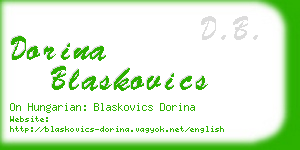 dorina blaskovics business card